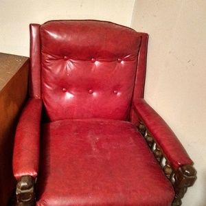 Red leather couches